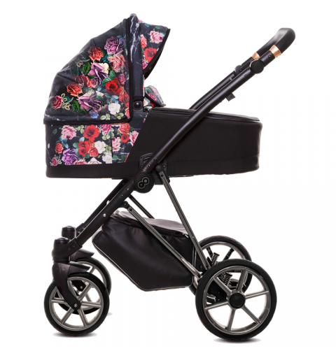 Babyactive Musse - wózek wielofunkcyjny, zestaw 2w1 z opcją 3w1 i 4w1 | Dark Rose - Space Gray